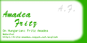 amadea fritz business card